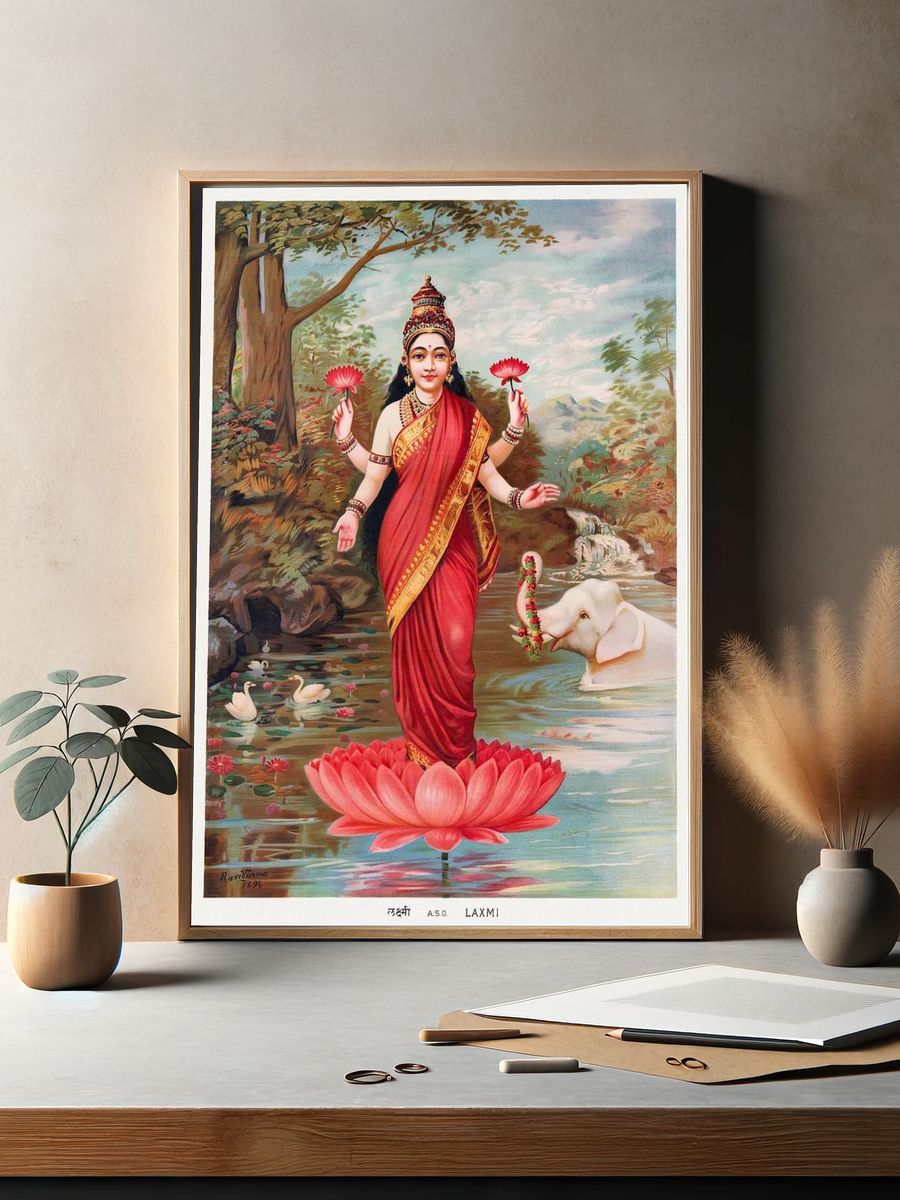 Lakshmi (1894), vintage Hindu Goddess. — room view 2