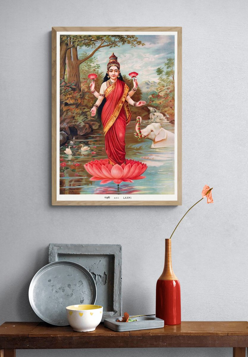 Lakshmi (1894), vintage Hindu Goddess. — room view 3