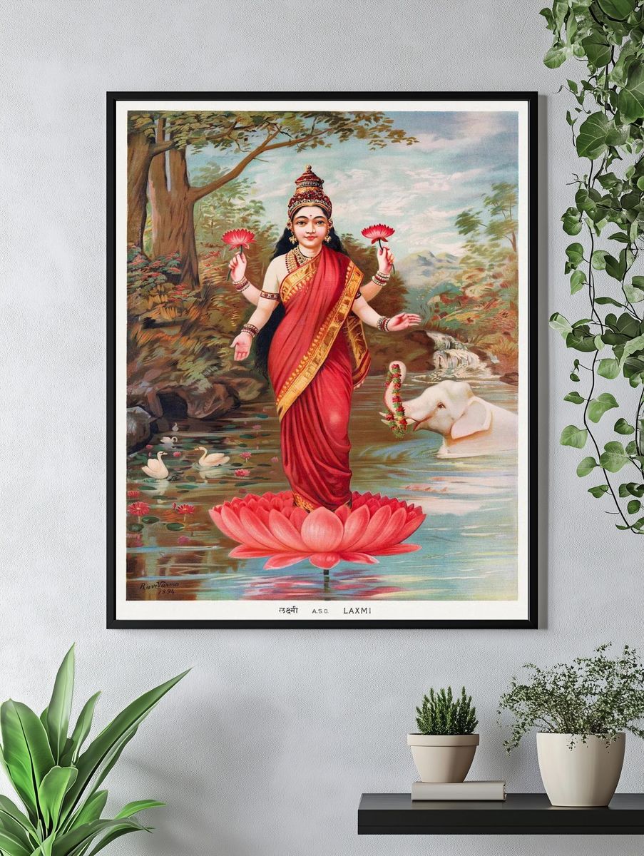 Lakshmi (1894), vintage Hindu Goddess. — room view 4