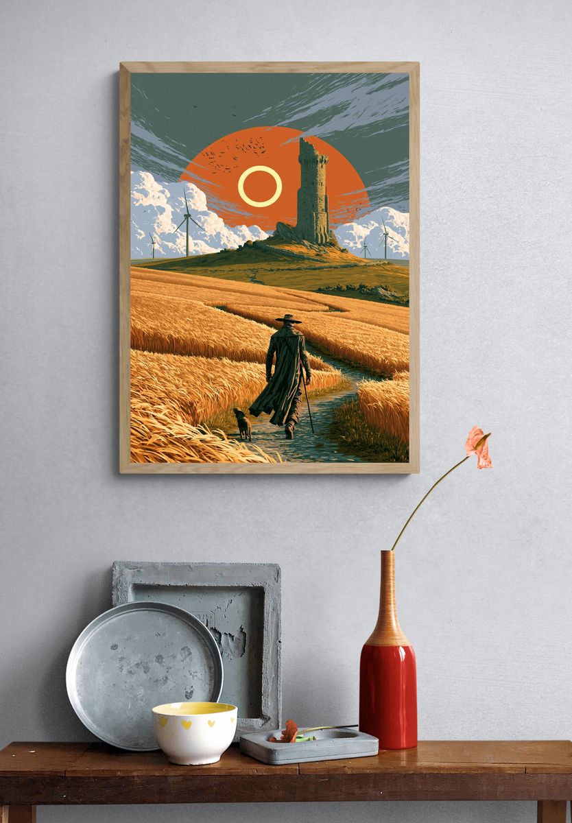 Solitary Wanderer Landscape Print. — room view 3