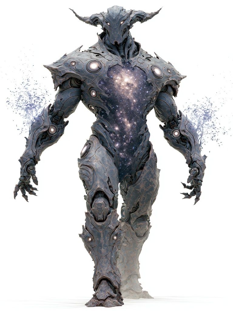 Cosmic Titan Digital Art Poster. poster detail