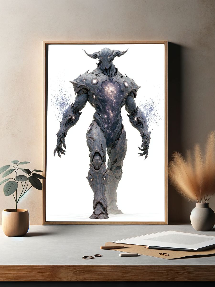 Cosmic Titan Digital Art Poster. — room view 2