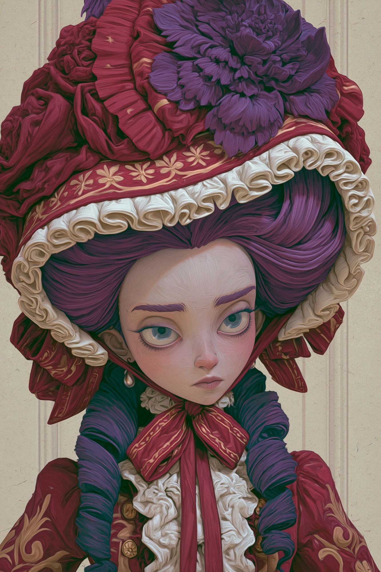 Baroque Doll Portrait Print. poster detail