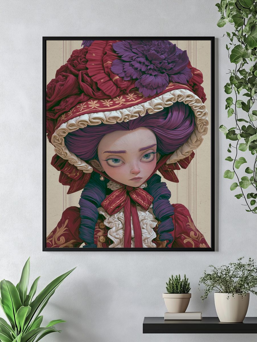 Baroque Doll Portrait Print. — room view 4