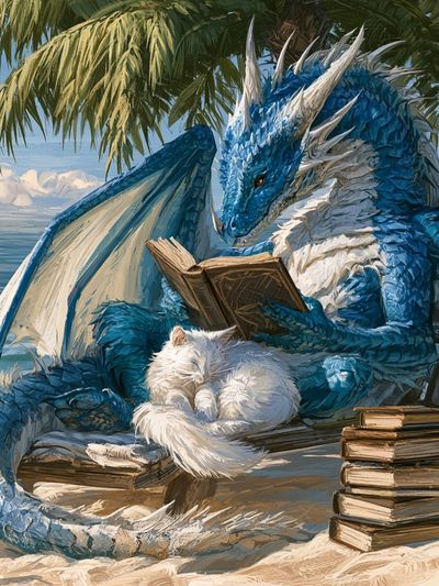 Blue Dragon Beach Reading Poster.