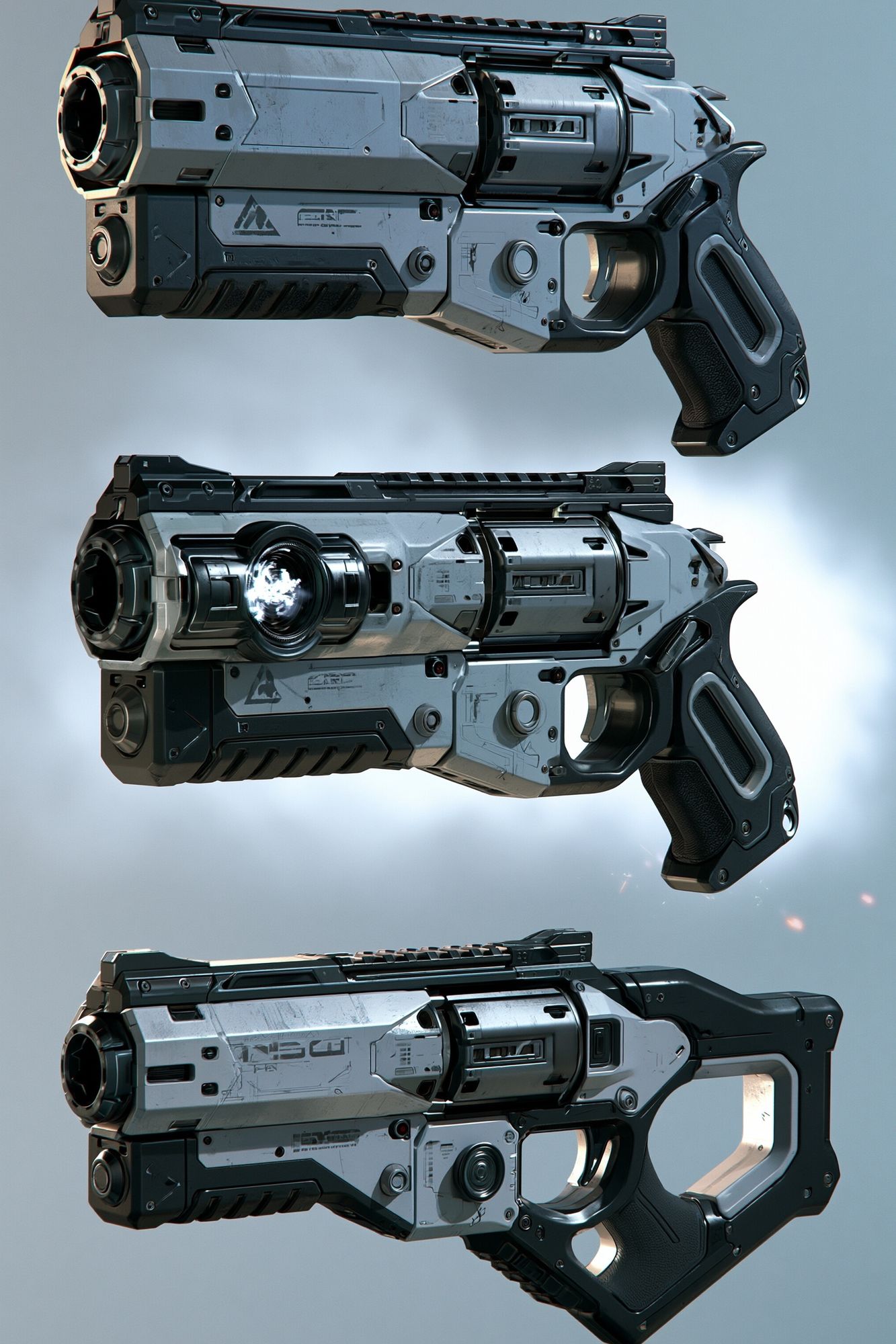 Futuristic Sci-Fi Blaster Poster. poster detail