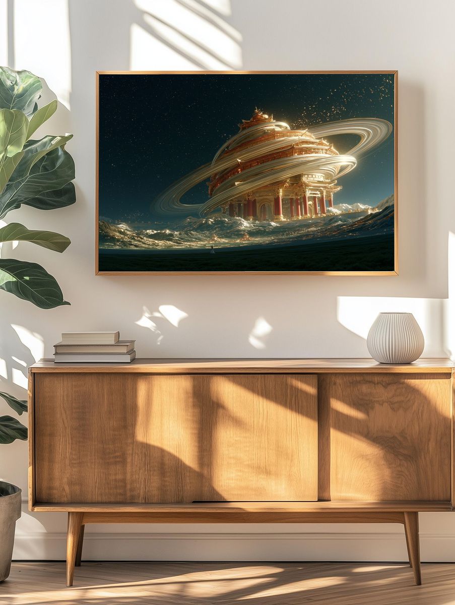 Celestial Temple Sci-Fi Poster. — room view 3