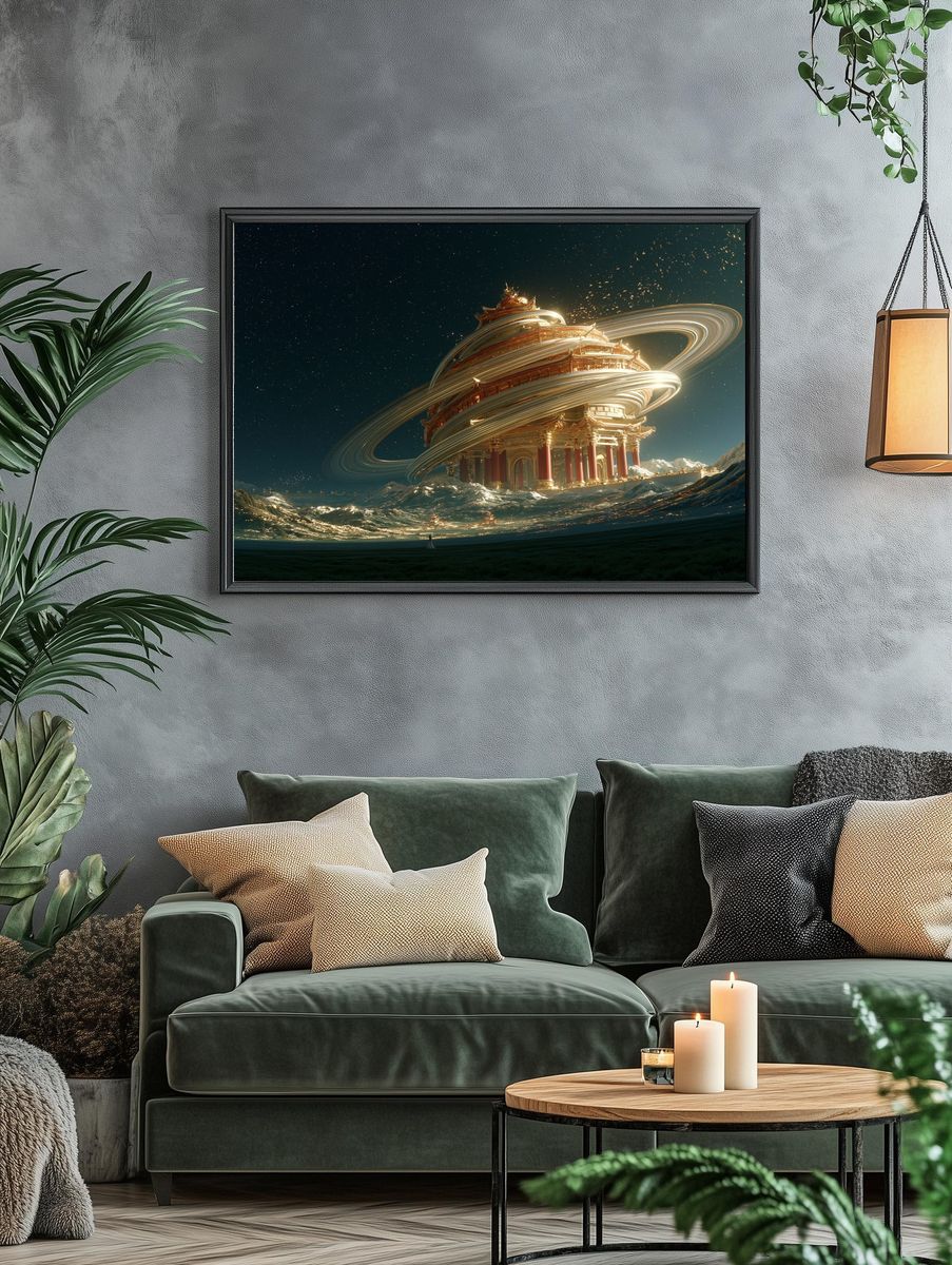 Celestial Temple Sci-Fi Poster. — room view 4