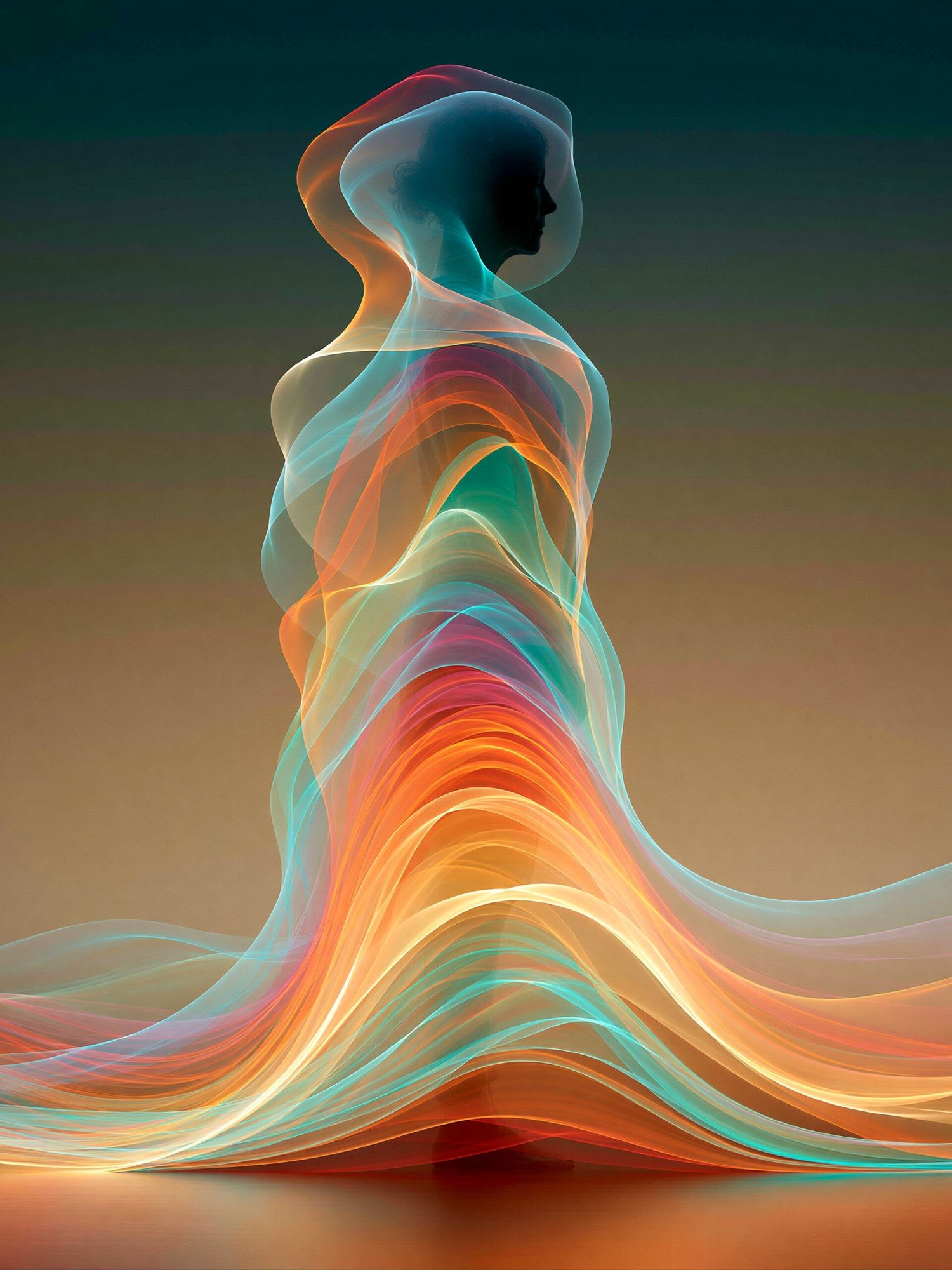 Abstract Human Silhouette Poster. poster — illustration art