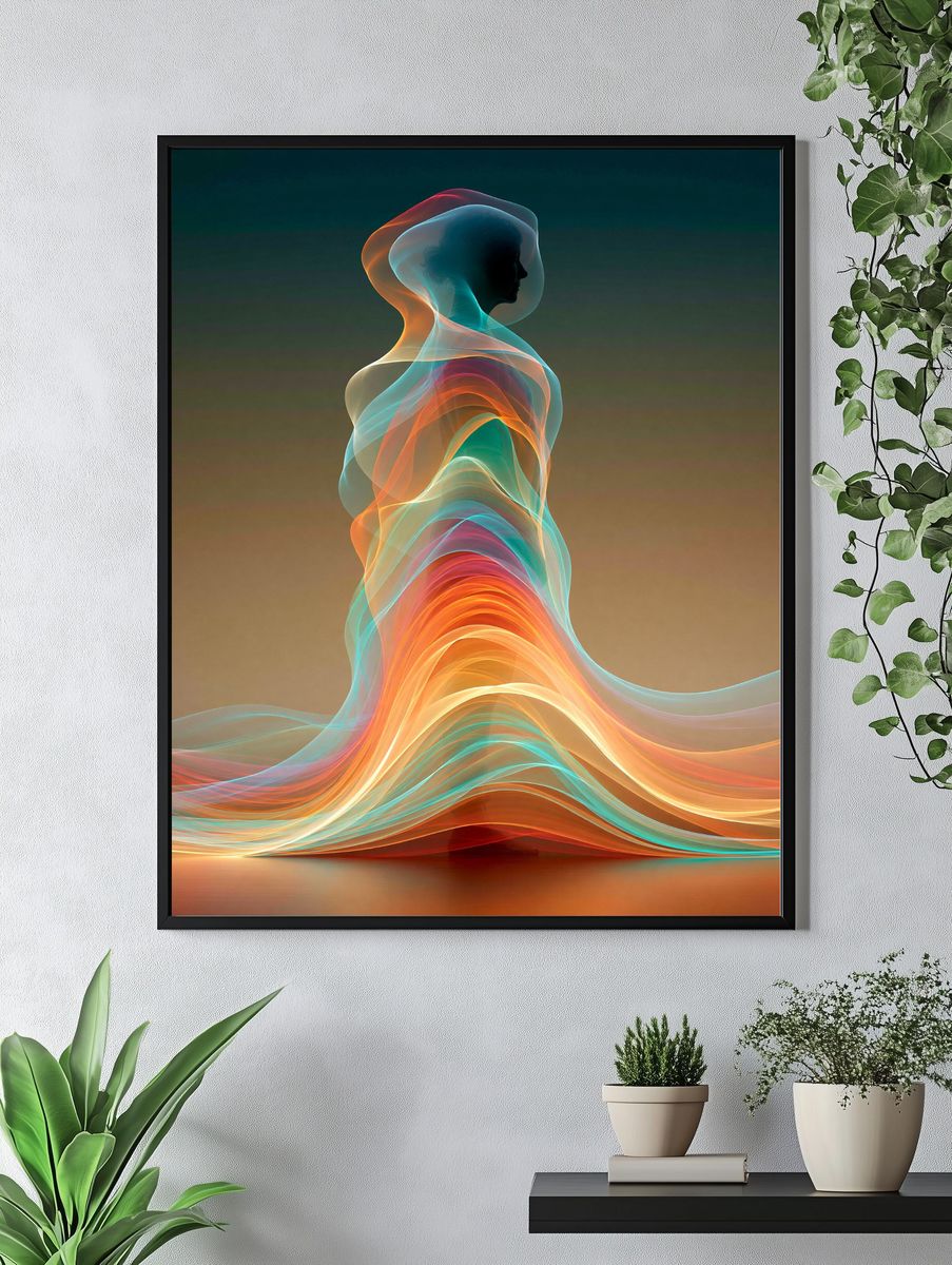Abstract Human Silhouette Poster. — room view 4