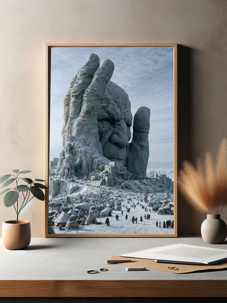 Frozen Giant Monument Poster. — room view 2