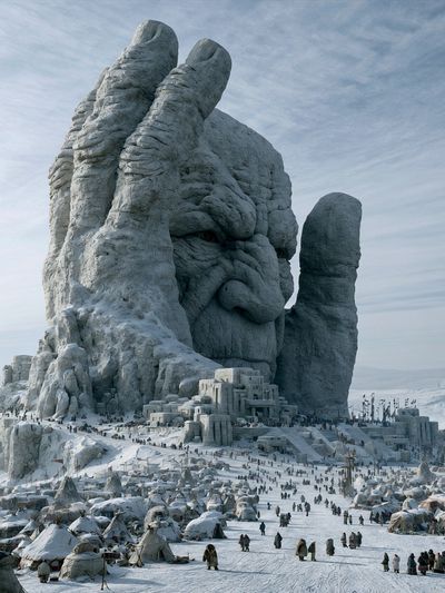 Frozen Giant Monument Poster.