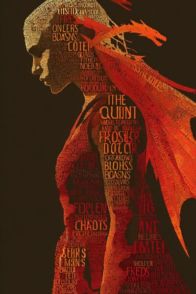 Dragon Woman Typography Poster. poster print