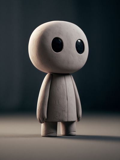 Minimal Clay Figure Poster. poster