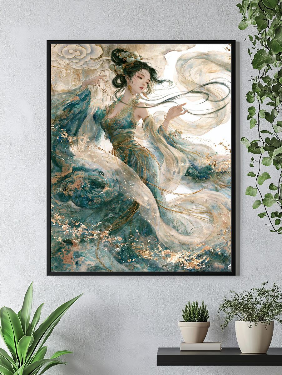 Celestial Dancer Illustration Poster. — room view 4