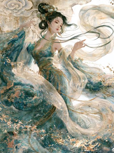 Celestial Dancer Illustration Poster.