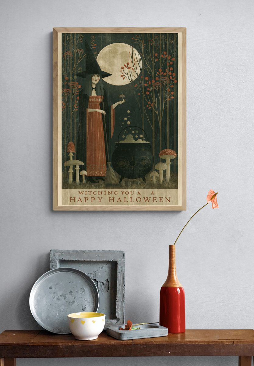 Witching You a Happy Halloween Print. — room view 3