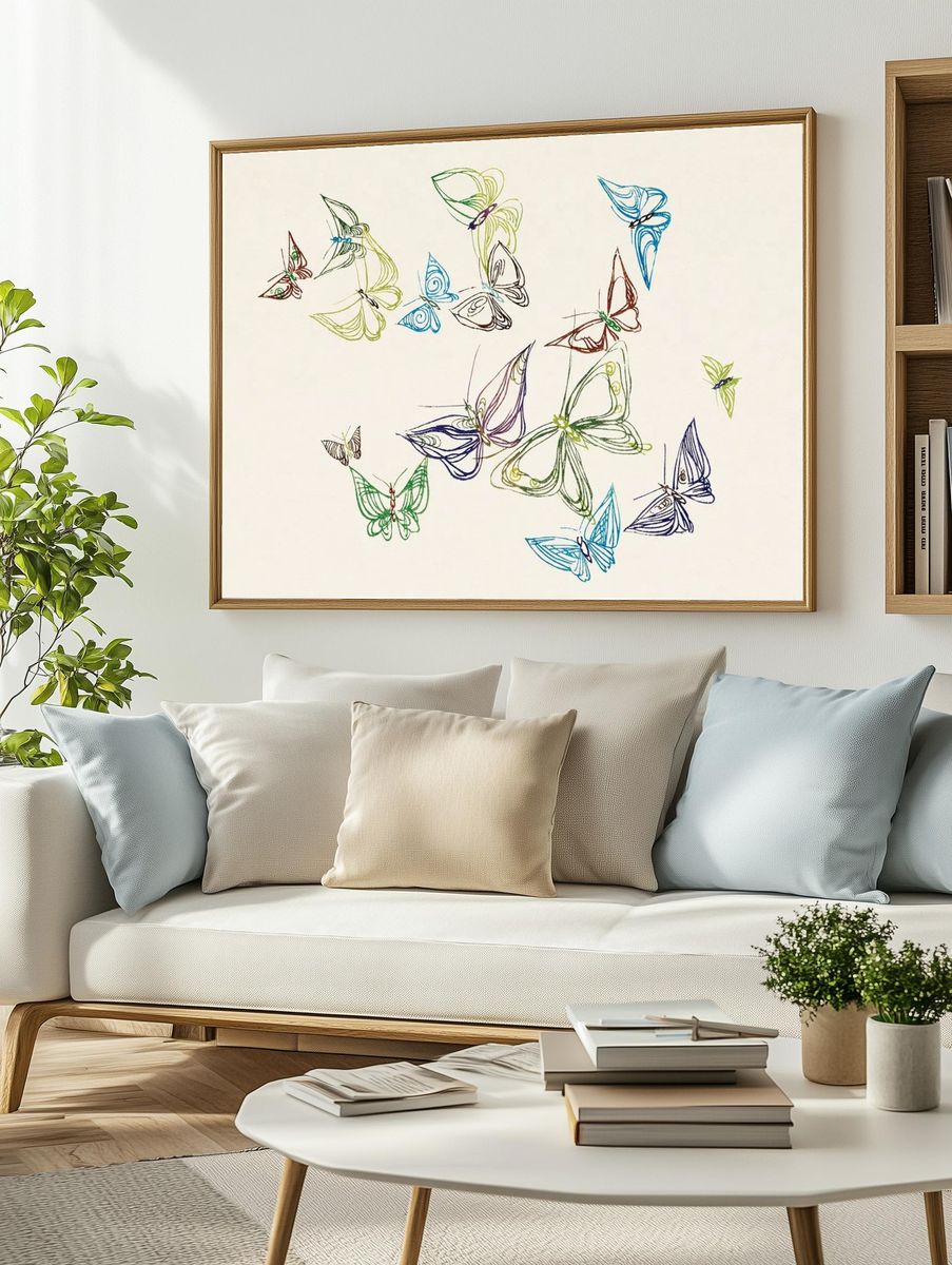 Cozy Reading Nook Illustration Poster. — room view 2