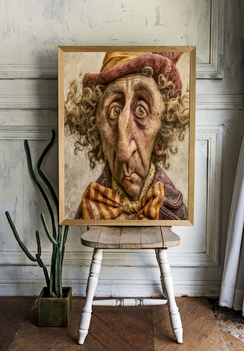 Whimsical Portrait Illustration Poster. room preview