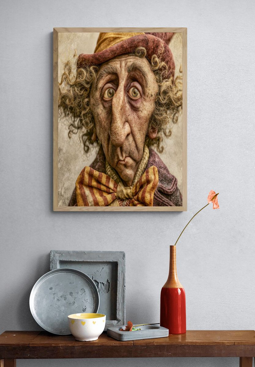 Whimsical Portrait Illustration Poster. — room view 3
