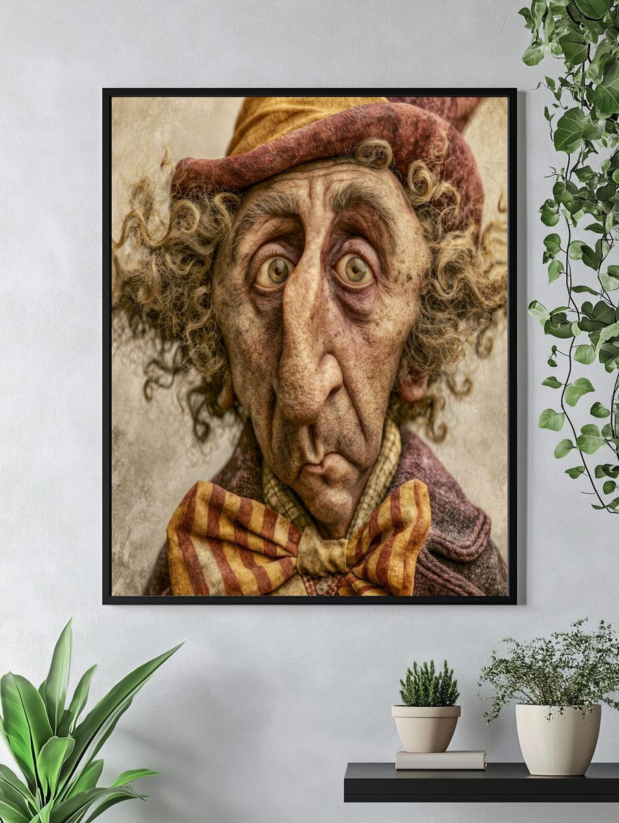Whimsical Portrait Illustration Poster. — room view 4