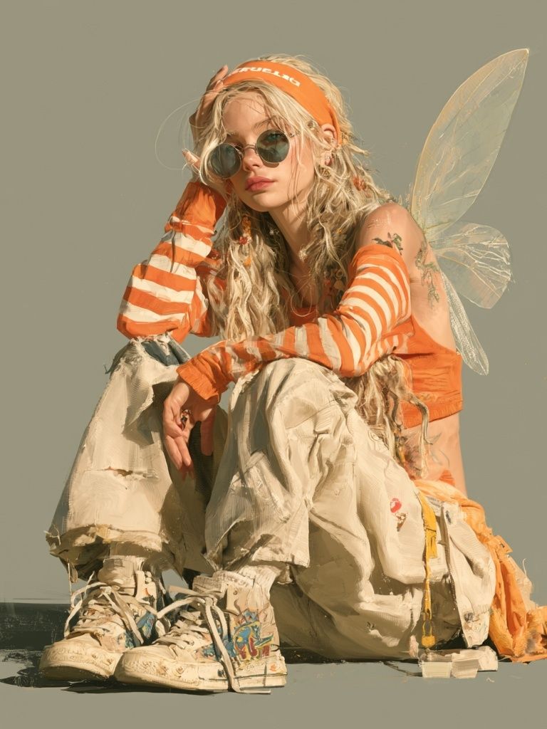 Fairy Fashion Portrait Print. poster — illustration art