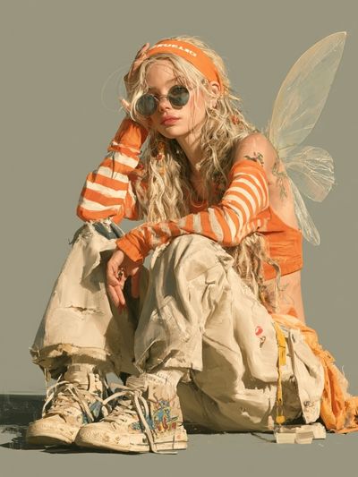 Fairy Fashion Portrait Print.