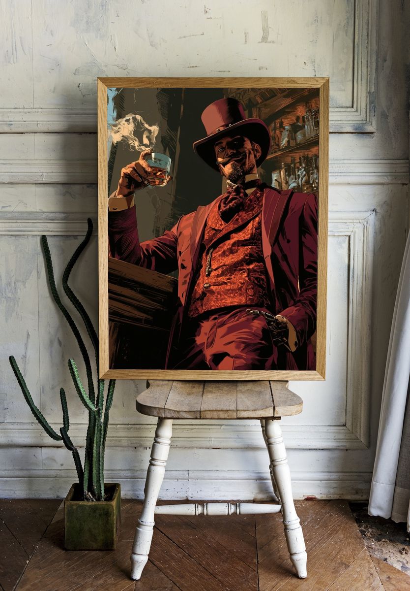 Gilded Gentleman Bar Poster. room preview