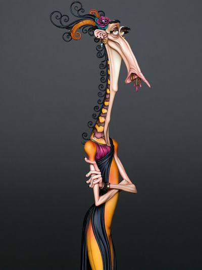 Surreal Fashion Figure Illustration Poster.
