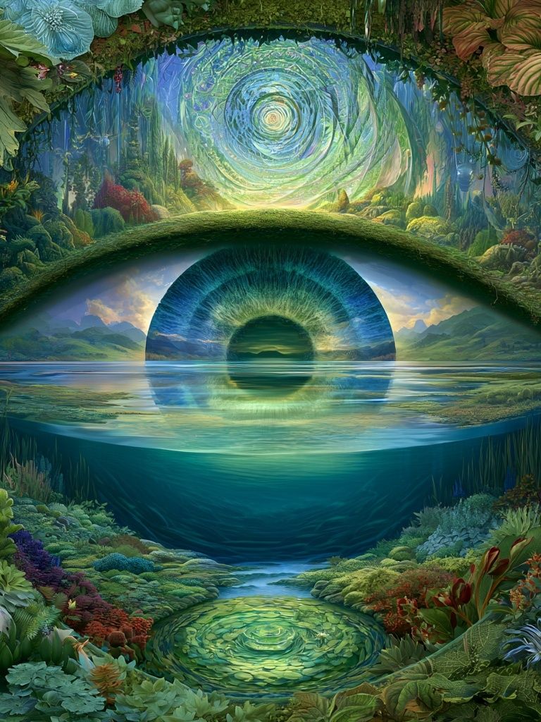 Enchanted Eye of Nature Print. poster — illustration art