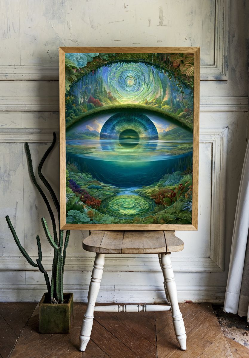 Enchanted Eye of Nature Print. room preview