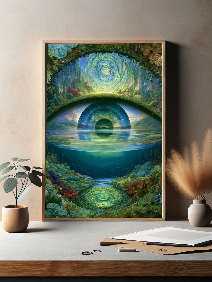 Enchanted Eye of Nature Print. — room view 2