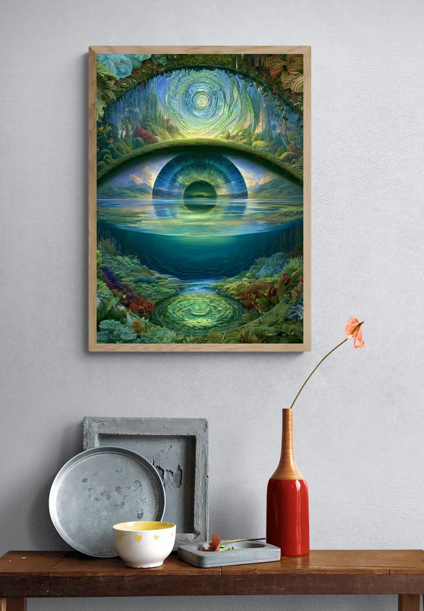 Enchanted Eye of Nature Print. — room view 3