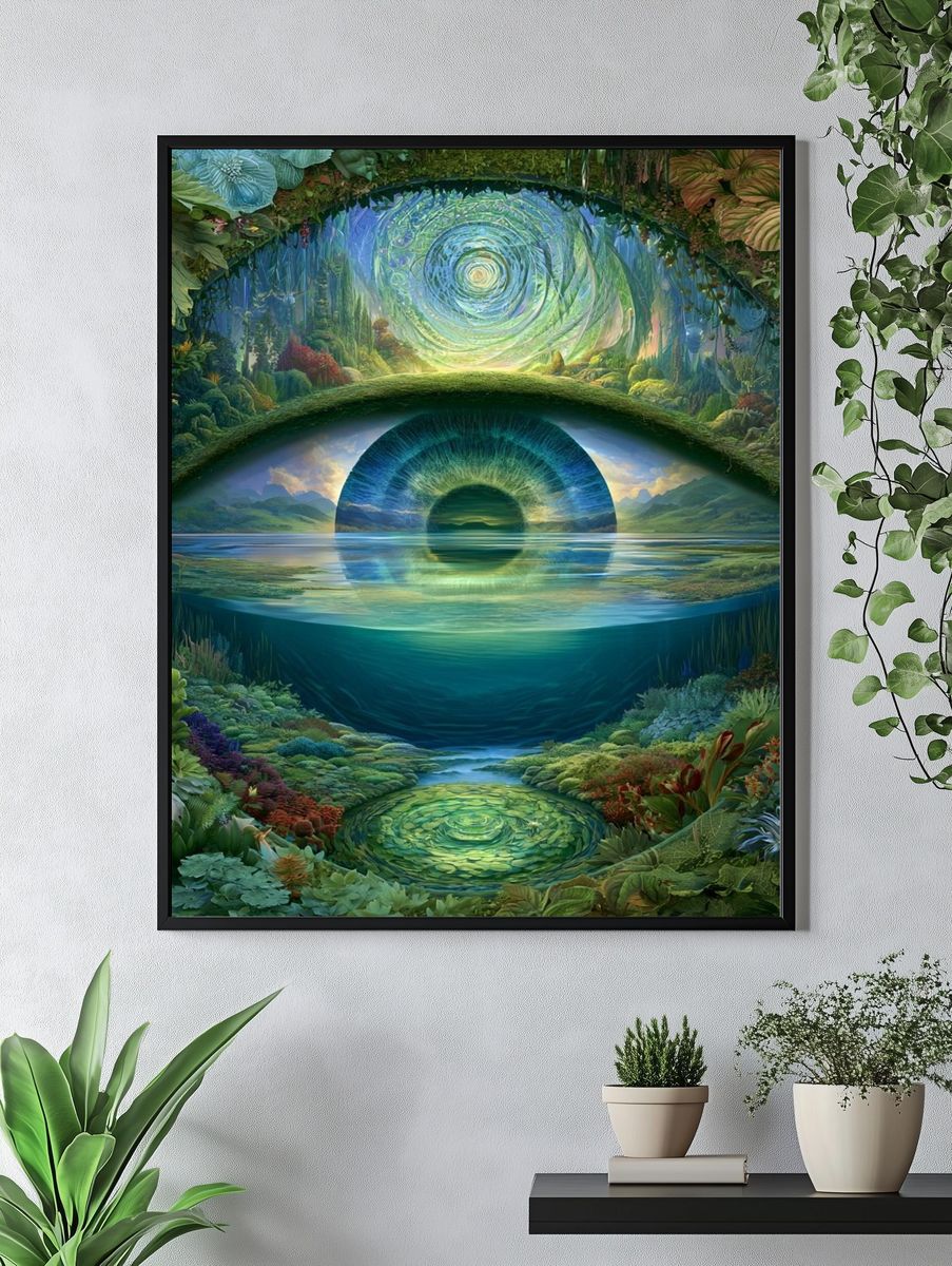 Enchanted Eye of Nature Print. — room view 4