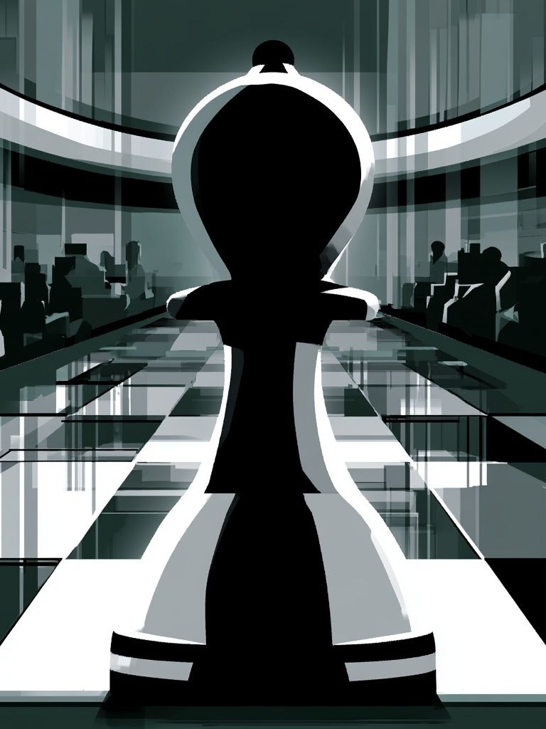 Abstract Chess King Poster. poster — illustration art