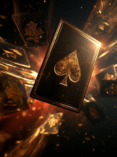 Golden Spade Card — Illustration Print.