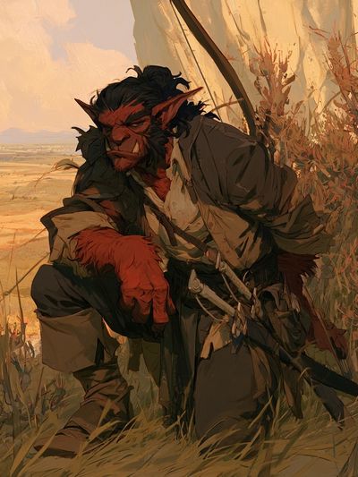 Fantasy Orc Warrior Illustration Poster. poster