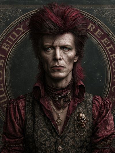 Bowie-Inspired Gothic Portrait Poster.