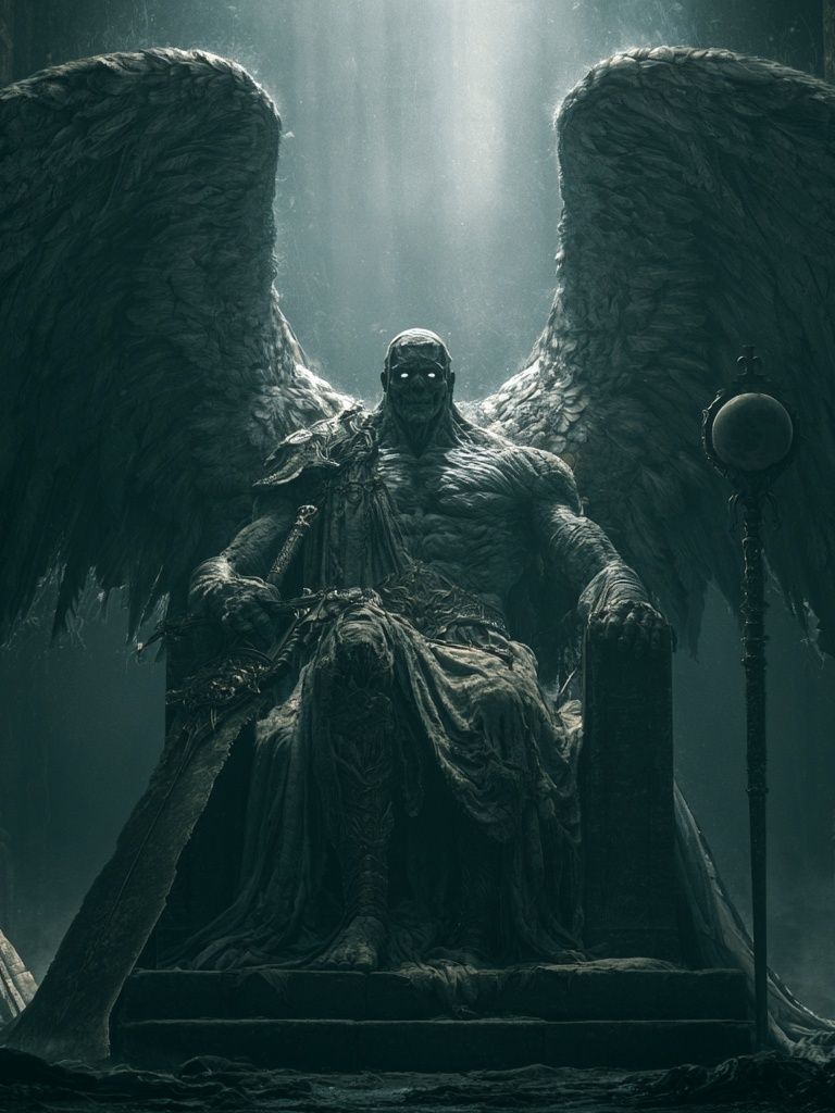 Dark Angel Throne Illustration Poster. poster — illustration art
