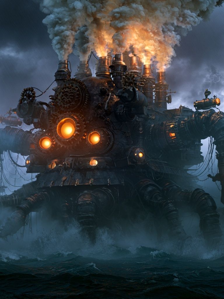 Stormbound Steam Leviathan Poster. poster — illustration art