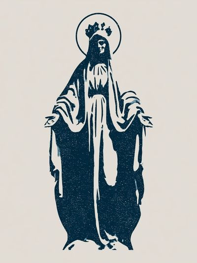 Haloed Figure Minimalist Poster. poster