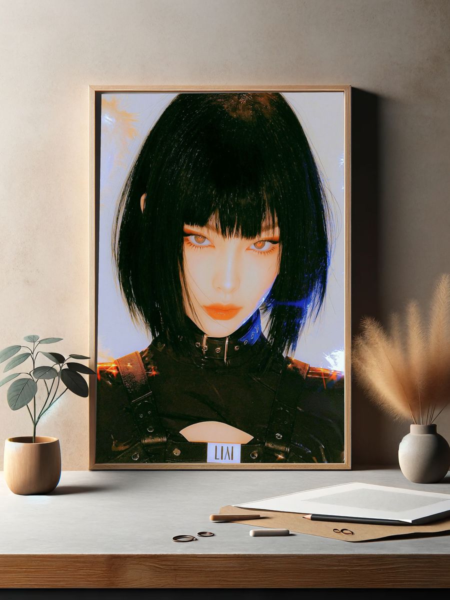 Cyberpunk Portrait — Digital Art Print. — room view 2
