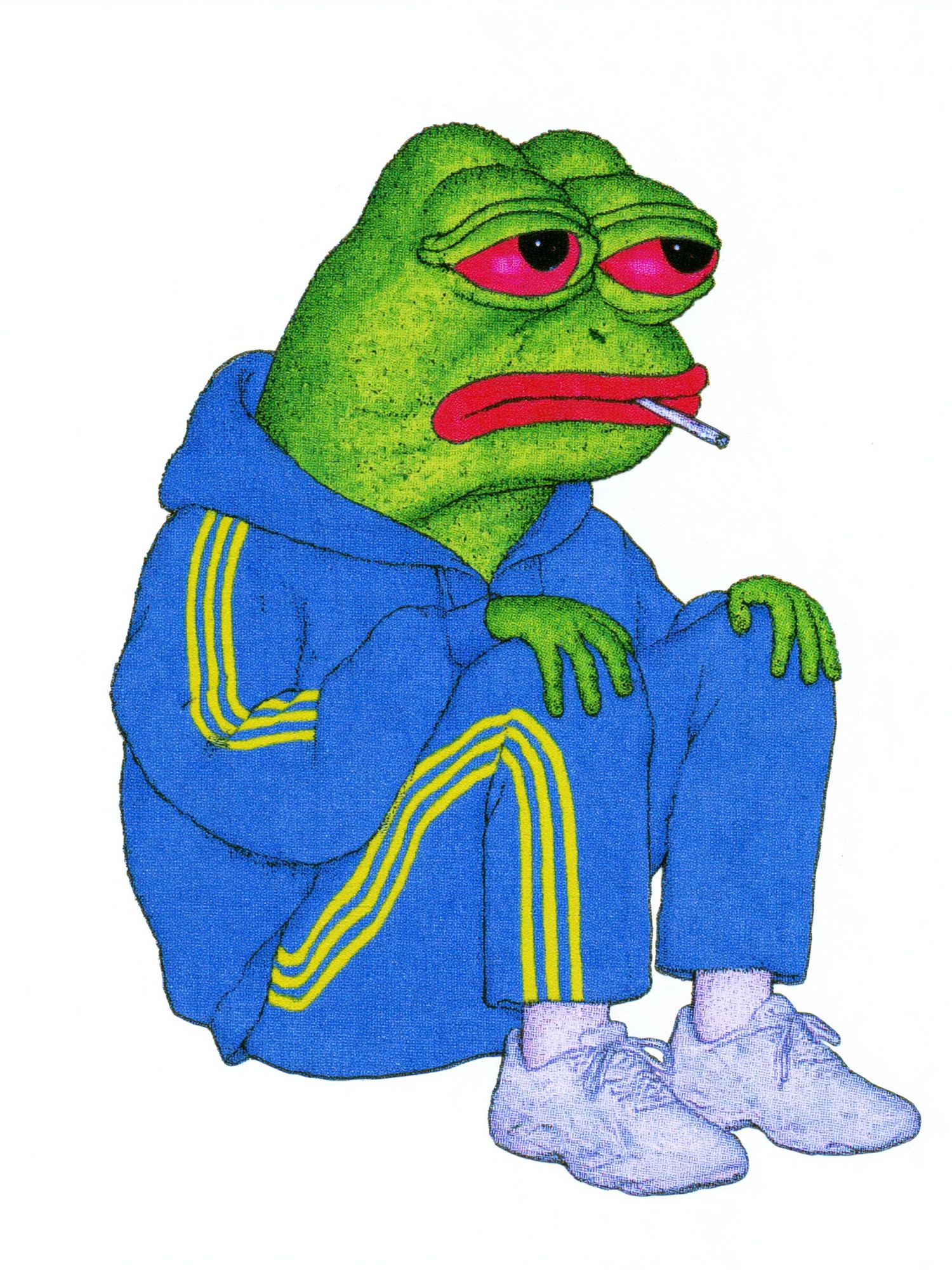 Pepe in Tracksuit Illustration Poster. poster — illustration art