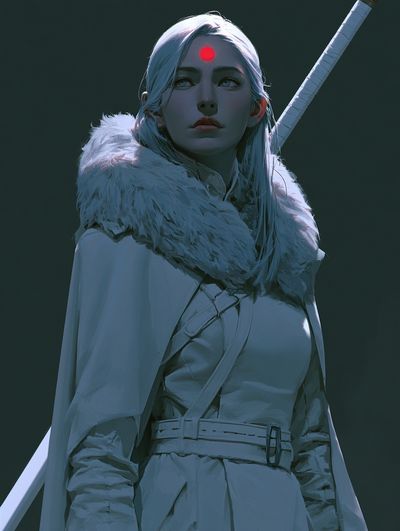 Mystic Warrior Portrait Print. poster