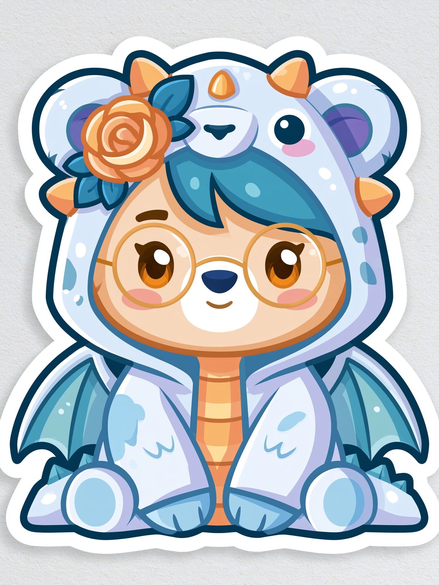 Cute Dragon Cub Cartoon Print. poster — illustration art