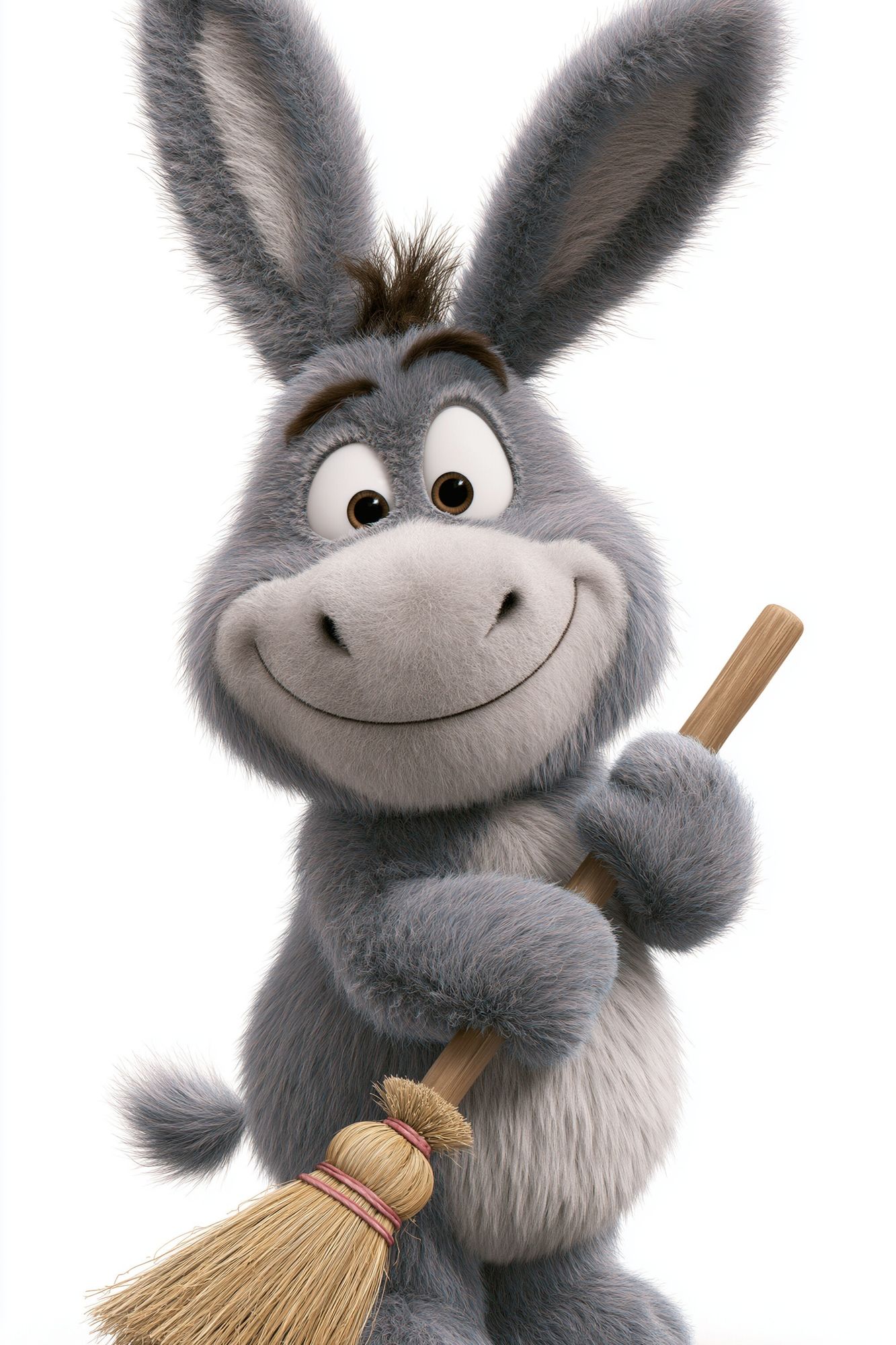 Cute Donkey Character Illustration Poster. poster detail