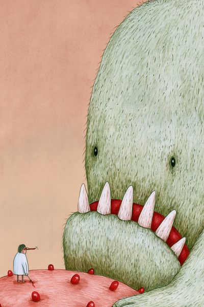 Monster Encounter Surrealism Print.