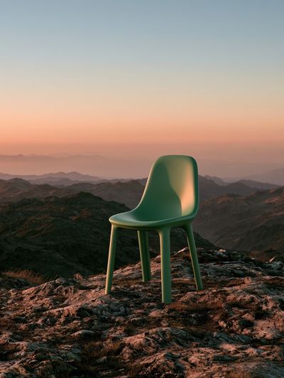 Solitary Chair at Sunset Print.