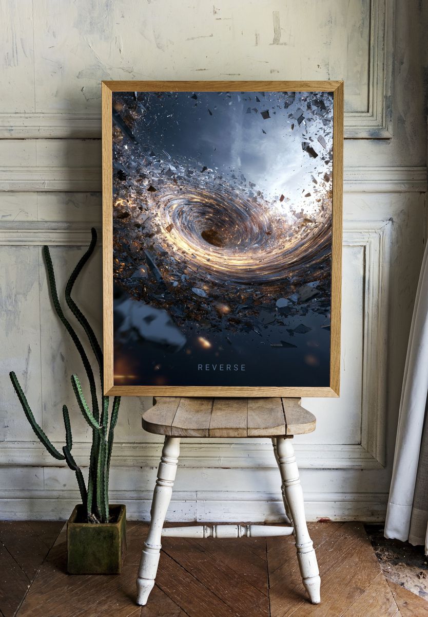 Reverse Cosmic Vortex Poster. — room view 1