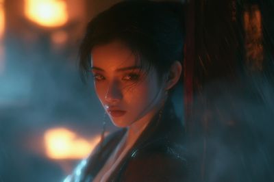 Cinematic Woman Portrait Print. poster
